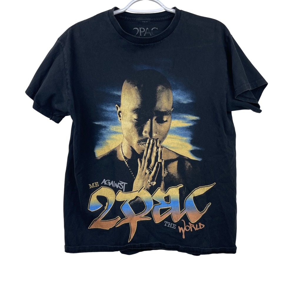 2Pac Me Against The‎ World Graphic T-Shirt Mens Small Black Tupac Shakur Bravado
